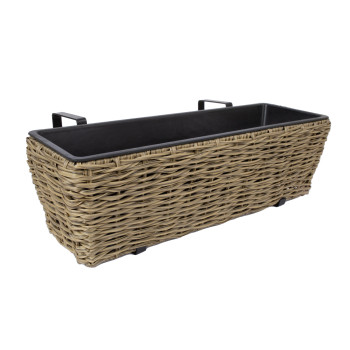 Puķu kaste balkonam WICKER 60x19xH18cm, bēša Puķu kaste balkonam WICKER 60x19xH18cm, bēša