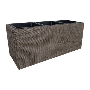 Puķu kaste WICKER 110x39xH45cm, tumši brūna Puķu kaste WICKER 110x39xH45cm, tumši brūna