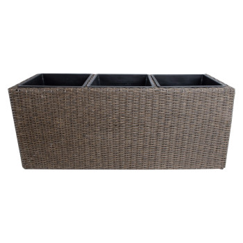 Puķu kaste WICKER 110x39xH45cm, tumši brūna Puķu kaste WICKER 110x39xH45cm, tumši brūna