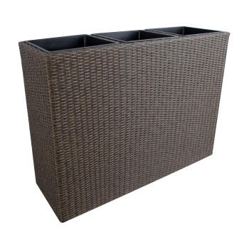 Puķu kaste WICKER 110x39xH88cm, tumši brūna Puķu kaste WICKER 110x39xH88cm, tumši brūna