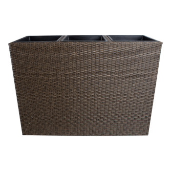 Puķu kaste WICKER 110x39xH88cm, tumši brūna Puķu kaste WICKER 110x39xH88cm, tumši brūna