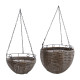 Piekarināms puķupods WICKER 2gab D30xH27/60cm, D25xH15/58cm, tumši brūns Piekarināms puķupods WICKER 2gab D30xH27/60cm, D25xH15/58cm, tumši brūns