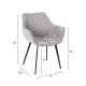 Стул NAOMI 61x60,5xH47 / 84см, серая ткань, черные металлические ножки Стул NAOMI 61x60,5xH47 / 84см, серая ткань, черные металлические ножки