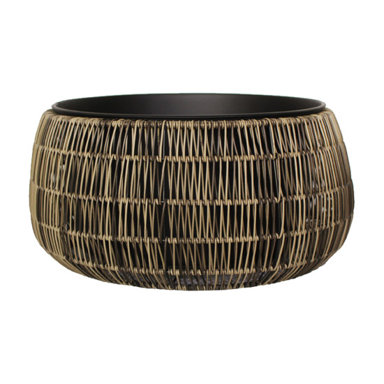 Puķu pods WICKER D48xH24cm, plastikāta pinums,krāsa: brūns