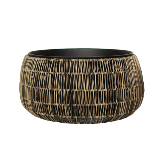 Puķu pods WICKER D36xH20cm, plastikāta pinums,krāsa: brūns