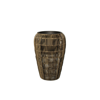Puķu pods WICKER D26xH38cm, plastikāta pinums,krāsa: brūns Puķu pods WICKER D26xH38cm, plastikāta pinums,krāsa: brūns
