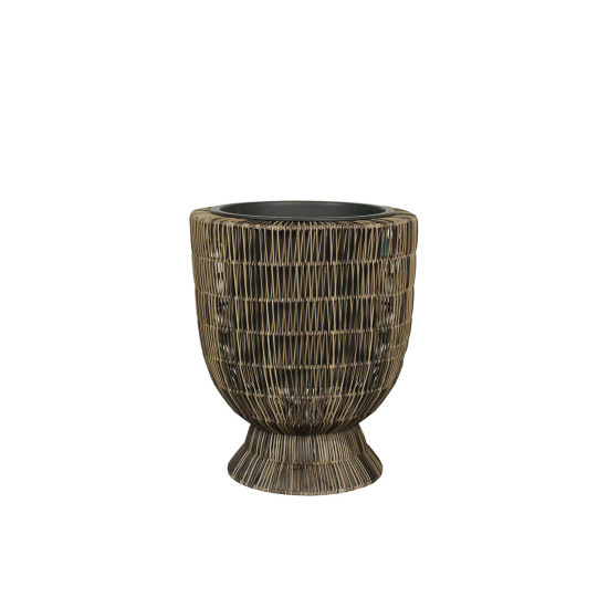 Puķu pods WICKER D26xH29cm, plastikāta pinums,krāsa: brūns Puķu pods WICKER D26xH29cm, plastikāta pinums,krāsa: brūns