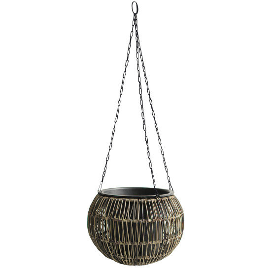 Iekarināms puķu pods WICKER D32xH22 cm, plastikāta pinums, krāsa: brūna Iekarināms puķu pods WICKER D32xH22 cm, plastikāta pinums, krāsa: brūna