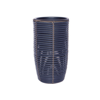 Puķupods WICKER D44x36cm, plastmasas pinums, krāsa: tumši pelēks Puķupods WICKER D44x36cm, plastmasas pinums, krāsa: tumši pelēks