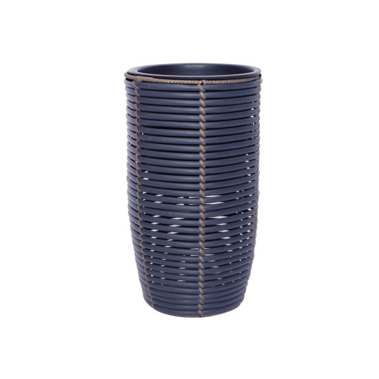 Puķupods WICKER D44x36cm, plastmasas pinums, krāsa: tumši pelēks