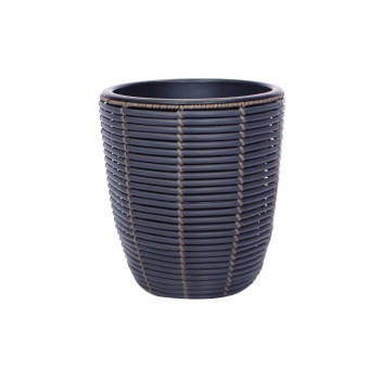 Puķupods WICKER 28x28x30cm, plastmasas pinums, krāsa: tumši pelēks Puķupods WICKER 28x28x30cm, plastmasas pinums, krāsa: tumši pelēks