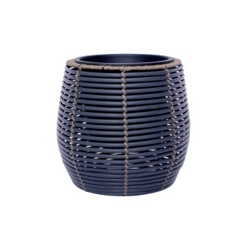 Puķupods WICKER D28x26cm, pīts no plastmasas, krāsa: tumši pelēks Puķupods WICKER D28x26cm, pīts no plastmasas, krāsa: tumši pelēks