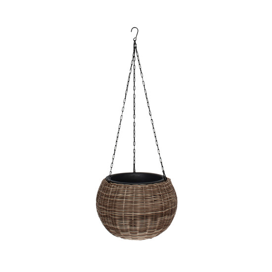 Piekarināms puķupods WICKER D32xH22cm, plastmasas pinums, krāsa: bēšs
