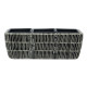 Puķu kaste WICKER 43x16xH16cm, pelēka