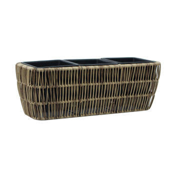 Puķu kaste WICKER 43x16xH16cm, gaiši brūna Puķu kaste WICKER 43x16xH16cm, gaiši brūna