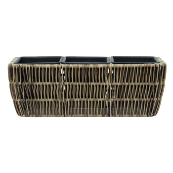 Puķu kaste WICKER 43x16xH16cm, gaiši brūna Puķu kaste WICKER 43x16xH16cm, gaiši brūna