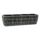 Puķu kaste WICKER 57x16xH16cm, pelēka Puķu kaste WICKER 57x16xH16cm, pelēka