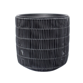 Puķu pods WICKER D35xH36cm, melns Puķu pods WICKER D35xH36cm, melns