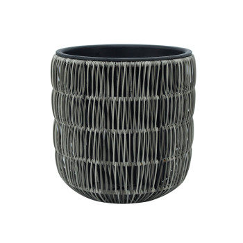 Puķu pods WICKER D27xH28cm, pelēks Puķu pods WICKER D27xH28cm, pelēks