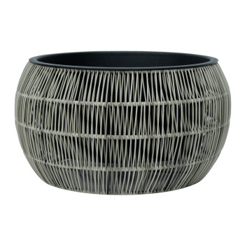 Puķu pods WICKER D48xH26cm, pelēks Puķu pods WICKER D48xH26cm, pelēks