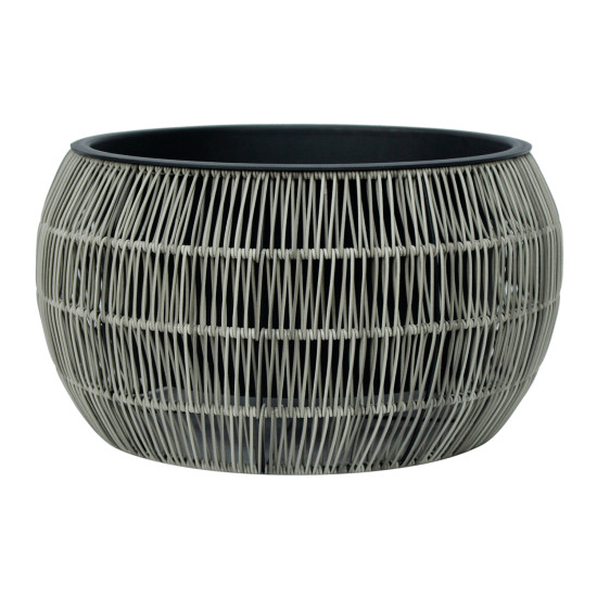 Puķu pods WICKER D48xH26cm, pelēks