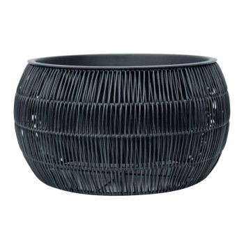 Puķu pods WICKER D48xH26cm, melns Puķu pods WICKER D48xH26cm, melns