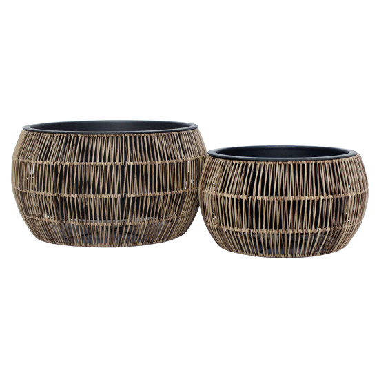 Puķu pods WICKER D48xH26cm, gaiši brūns