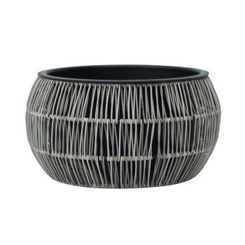 Puķu pods WICKER D37xH19cm, pelēks Puķu pods WICKER D37xH19cm, pelēks