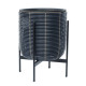 Puķu pods WICKER ar statīvu 38x38xH49cm, melns Puķu pods WICKER ar statīvu 38x38xH49cm, melns