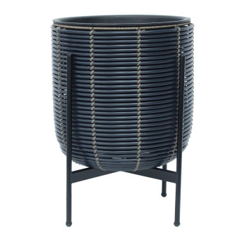 Puķu pods WICKER ar statīvu 38x38xH49cm, melns Puķu pods WICKER ar statīvu 38x38xH49cm, melns