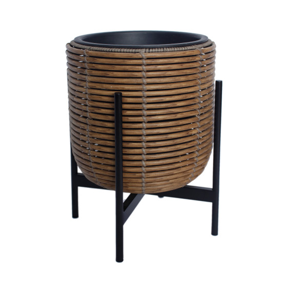 Puķu pods WICKER ar statīvu 30x30xH38cm, brūns Puķu pods WICKER ar statīvu 30x30xH38cm, brūns