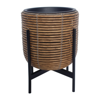 Puķu pods WICKER ar statīvu 30x30xH38cm, brūns Puķu pods WICKER ar statīvu 30x30xH38cm, brūns