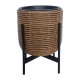 Puķu pods WICKER ar statīvu 30x30xH38cm, brūns Puķu pods WICKER ar statīvu 30x30xH38cm, brūns