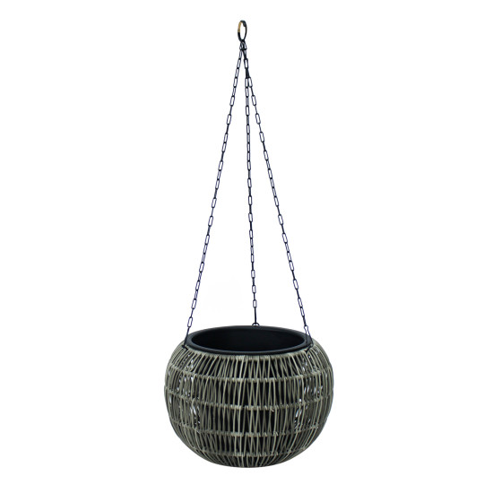 Piekarināms puķupods WICKER D32xH22cm, pelēks