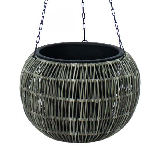 Piekarināms puķupods WICKER D32xH22cm, pelēks