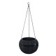 Piekarināms puķu pods WICKER D32xH22cm, melns Piekarināms puķu pods WICKER D32xH22cm, melns