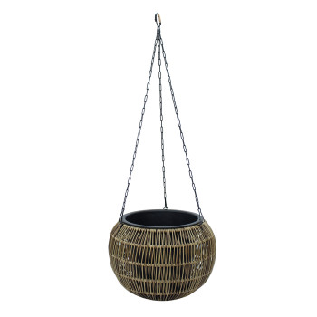 Piekarināms puķu pods WICKER D32xH22cm, gaiši brūns Piekarināms puķu pods WICKER D32xH22cm, gaiši brūns