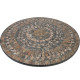 Стол MOSAIC D90xH70cм, мозаиковая плитка: тёмно-серый, металлическая рама, цвет: чёрный