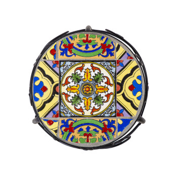 Подставка для цветов MOROCCO D20xH25см, мозаичная поверхность с цветными мотивами, черная металлическая рамка Подставка для цветов MOROCCO D20xH25см, мозаичная поверхность с цветными мотивами, черная металлическая рамка