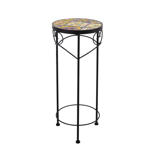 Lillealus MOROCCO D25xH60cm, mosaiikpind värviliste motiividega, must metallraam Lillealus MOROCCO D25xH60cm, mosaiikpind värviliste motiividega, must metallraam