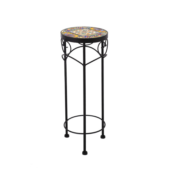 Lillealus MOROCCO D20xH50cm, mosaiikpind värviliste motiividega, must metallraam Lillealus MOROCCO D20xH50cm, mosaiikpind värviliste motiividega, must metallraam