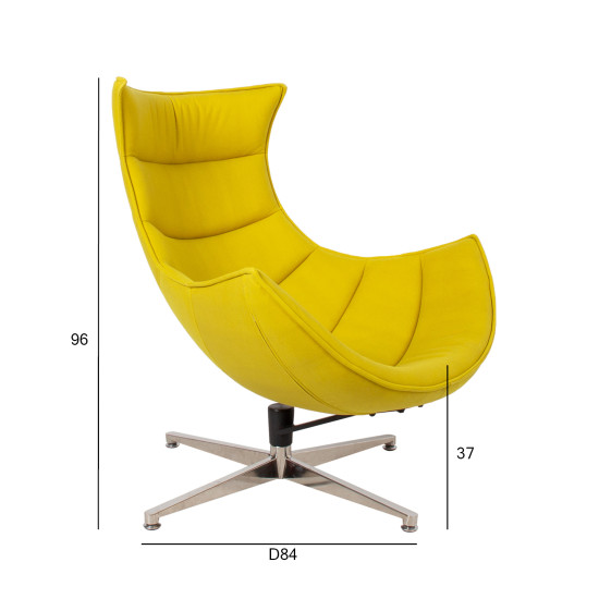 Кресло GRAND EXTRA 86x84xH96см, ткань горчично-желтого цвета