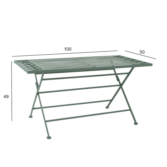 Журнальный столик MINT 100x50xH49см, кованое железо, античный зеленый Журнальный столик MINT 100x50xH49см, кованое железо, античный зеленый