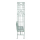 Скамья MINT с аркой 103x48xH211см, кованое железо, антично-зеленый