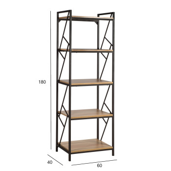Полка STUDY 60x40xH180см, дуб