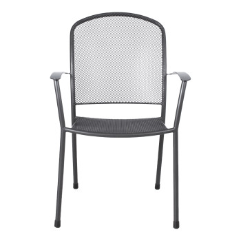 Садовый стул NETY 63x60xH90см, стальная сетка и стальная рама, серая порошковая окраска Садовый стул NETY 63x60xH90см, стальная сетка и стальная рама, серая порошковая окраска
