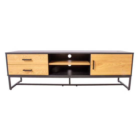 TV стол AMSTERDAM 160x40xH50cm, дуб/черный TV стол AMSTERDAM 160x40xH50cm, дуб/черный