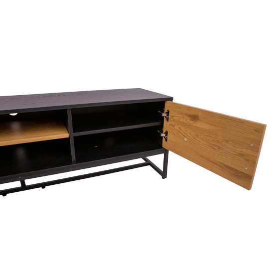 TV стол AMSTERDAM 160x40xH50cm, дуб/черный TV стол AMSTERDAM 160x40xH50cm, дуб/черный