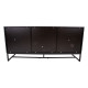 Kumode AMSTERDAM 160x40xH75cm, ozols/melns