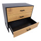 Kumode AMSTERDAM 80x40xH75cm, ozols/melns